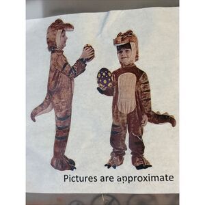 Child DINOSAUR with  DINO EGG Halloween Costume (Size S- 5-7‎ years) T-REX Brown